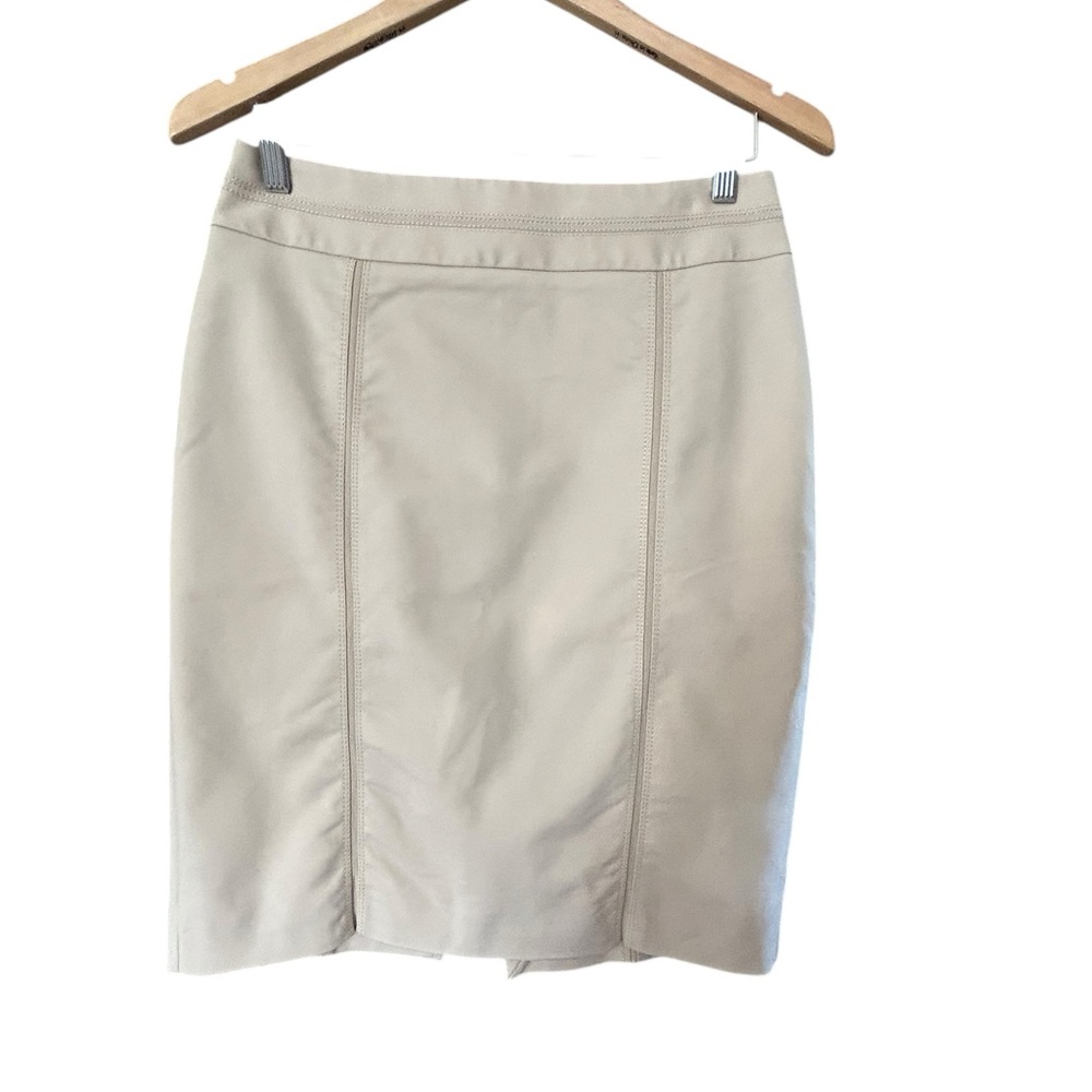White House Black Market Beige Pencil Skirt Size 8